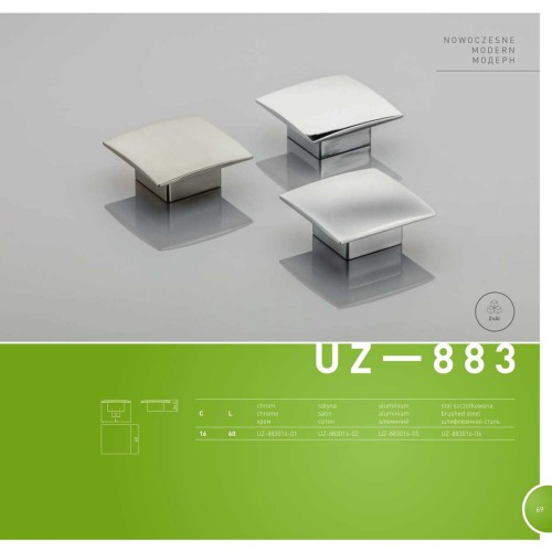 Ручка UZ-883 Хром - uz-883016-01