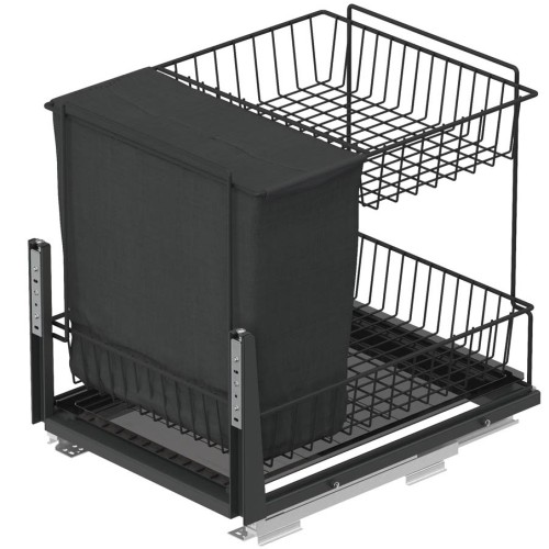 Карго Starax 300 мм, 2-х рівневе з хлібницею, нижнє кріплення, антрацит - 15771