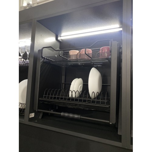 Висувна сушка для посуду Starax, модульна, антрацитового кольору, L-600мм - 12381.