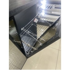 Кошик для білизни Starax розбірний з тримачем, хром, 450 мм