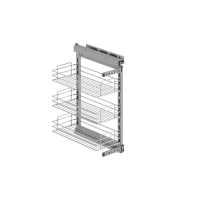 Карго STARAX на 3 полиці 300мм хром ліве з напрямними Тандем