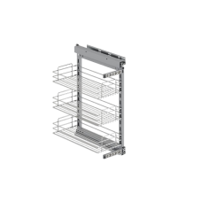 Карго STARAX на 3 полиці 300мм хром ліве з напрямними Тандем