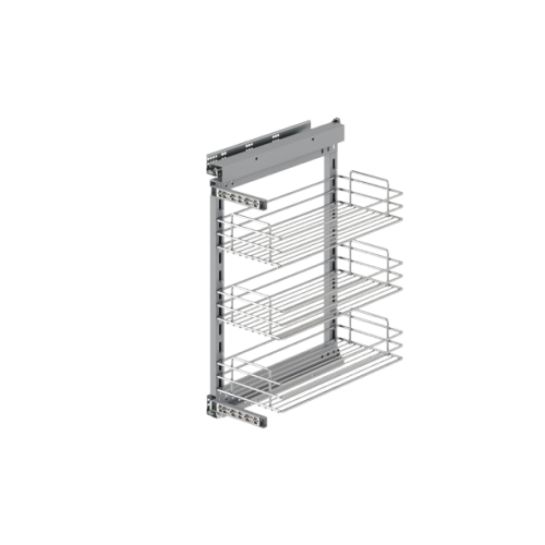 Карго STARAX на 3 полиці 300мм хром праве з напрямними Тандем - 11118