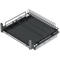 Висувна сушка для посуду Starax антрацит, L-800мм.