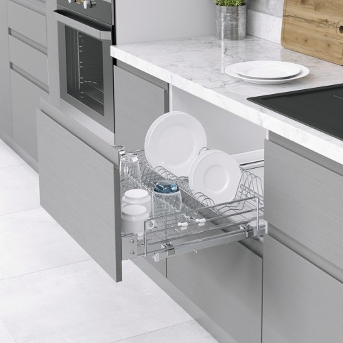 Выдвижная сушка для посуды Starax, хром, L-900 мм - S-2034-С