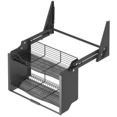 Висувна сушка для посуду Starax, модульна, антрацит, L-600мм