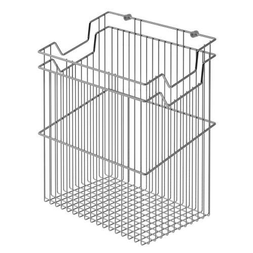 Корзина для белья Starax S-8113-C, с держателем, хром, 400 мм - S-8113-C