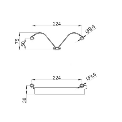 Сушка для посуду Prima 900мм дворівневе з телескопічним кріпленням