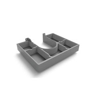 Огородження сифона з лотком та роздільниками для ящика під мийку Mesan ДСП 18мм Сірий