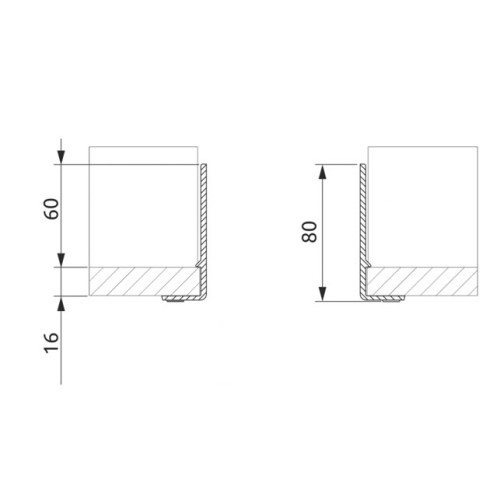 Огородження сифона для ящика під мийку Volpato для ДСП 16мм Сірий - 7104