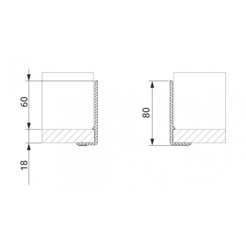Огородження сифона для ящика під мийку Volpato для ДСП 18мм Сірий - 7297