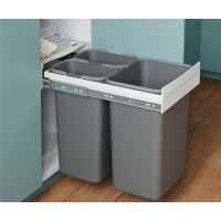 Відро для сміття Rejs JC601 секція 400 (364x480x430) потрійне (2x9L/1x20L) WE14.1519.05.549