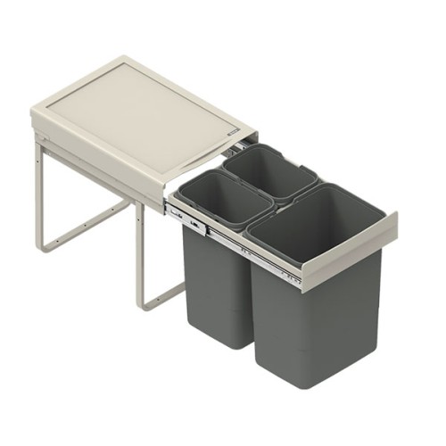 Відро для сміття Rejs JC601 секція 400 (364x480x430) потрійне (2x9L/1x20L) - WE14.1534.05.549