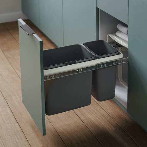 Відро для сміття Rejs JC603 секція 300 (264x480x430) подвійне (1x9L/1x20L) - WE14.1561.05.549