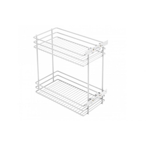 Карго GTV MOVIX 250 мм, 2-х рівневе, біле, бічне кріплення (без напрямних) - 16405