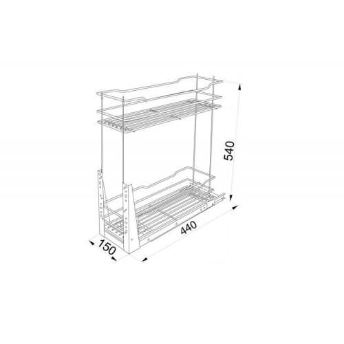 Карго 200/2 термопластичні п/к з дотягом Нижнього кріплення чорне - 14060