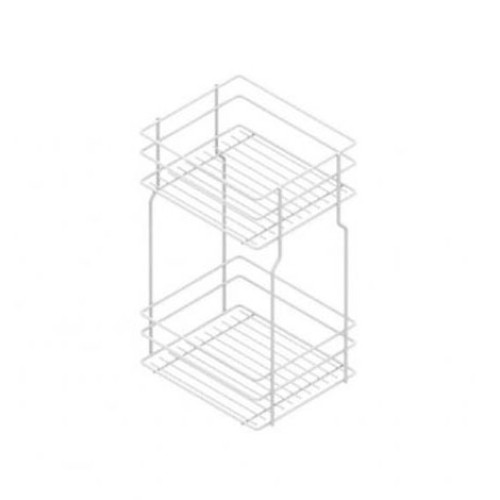 Карго REJS Корзина Мини 2 полки L-300 белая нижние крепление Фасад 400мм VM (без направ.) - WE29.0146.01.003