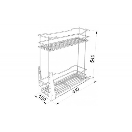 Карго 150/2 термопластичні п/к з дотягом Нижнього кріплення чорне - 14059