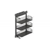 Карго Starax 300мм анртацит бокового крепления 3-уровневый левый, + Тандем полного выдвижения