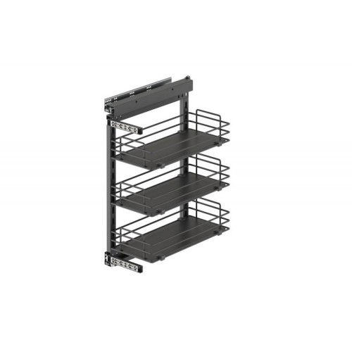 Карго Starax 300мм анртацит бокового крепления 3-уровневый левый, + Тандем полного выдвижения - 14083