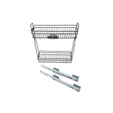 Карго LS SPARK 3D 200 мм, чорне, праве, 2-х рівневе, на прихованих напрямних