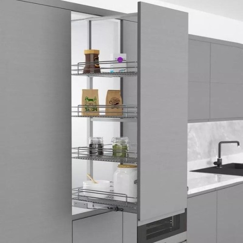 Галерея висувна Starax S-1121-С, 400 мм, без доводчика, нижнє кріплення, хром - S-1121-С