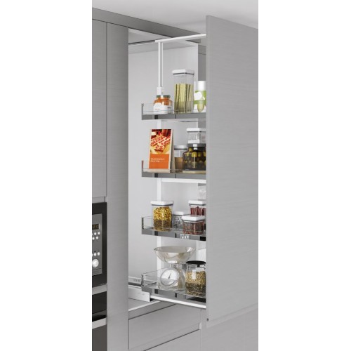 Галерея висувна Starax S-1903-Р-С, 400 мм, з доводчиком, нижнє кріплення, хром - S-1903-Р-С