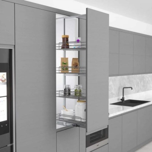 Висувна галерея Starax 350 мм, без доводчика, нижнє кріплення, хром - 16028