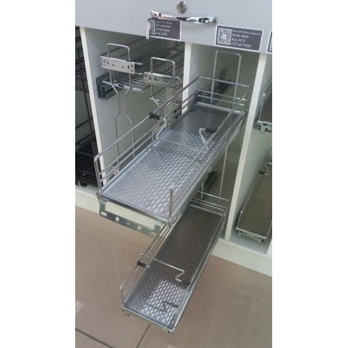 Карго хромоване, 200 мм, з доводчиком та бічним кріпленням - 00000003373