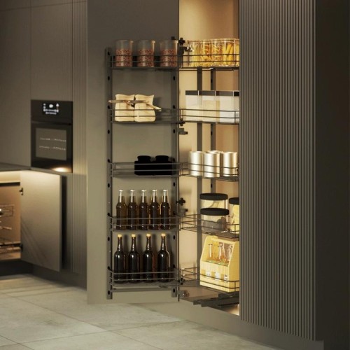 Карго Rejs Maxi Space Duo Classic, 5 полиць, графіт, 450 мм, з доводчиком, для високих шаф - 15520