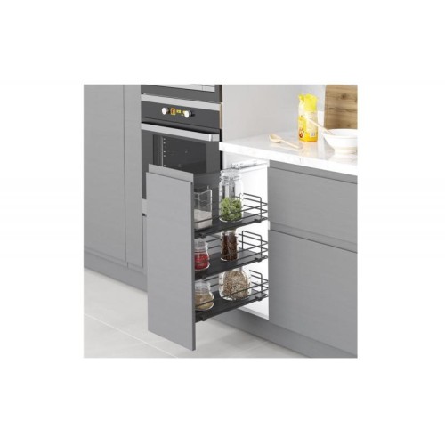 Карго Starax 300мм анртацит бокового крепления 3-уровневый левый, + Тандем полного выдвижения - 14083