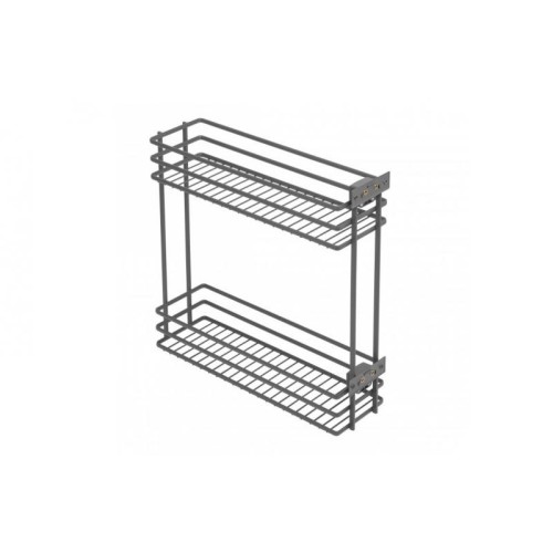 Карго GTV MOVIX 200 мм, 2-х рівневе, антрацит (графіт), бічне кріплення (без напрямних) - 16408