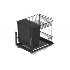 Карго Starax S-2130-А, 300 мм, 2 рівні, для тарілок та хліба, нижнє кріплення, антрацит