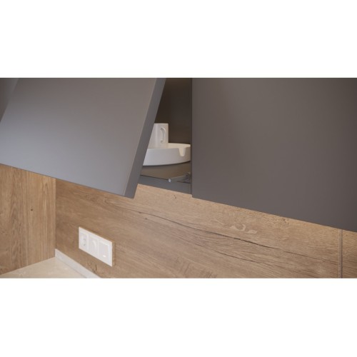 Толкатель GTV Salto Nova, антрацит, с силиконовым окончанием, врезной, длинный - AM-SVN-DL-GM-60