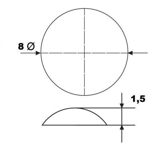 Силиконовый отбойник (демпфер) для фасадов D-8 мм - 15899