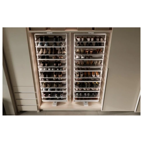 Полиця поворотна для взуття GTV ELITE 4 полиці, біла, з доводчиком Soft close (16670)