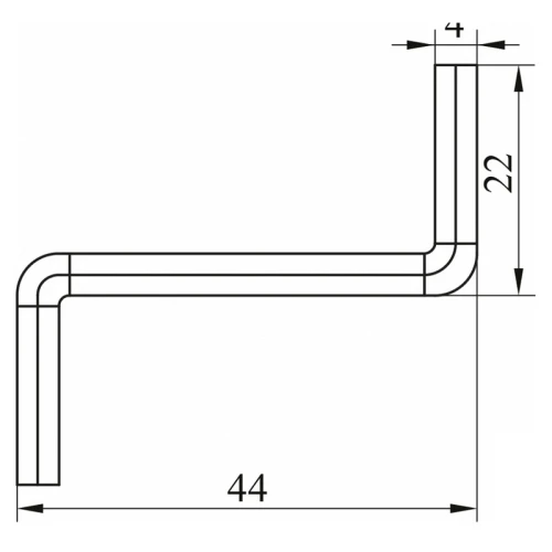 Ключ (шестигранник) для конфірмату, меблевий (4150)