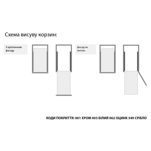 Корзина для белья Variant Multi 600мм белая нижнее крепление одноуровневая - WE29.0151.01.003