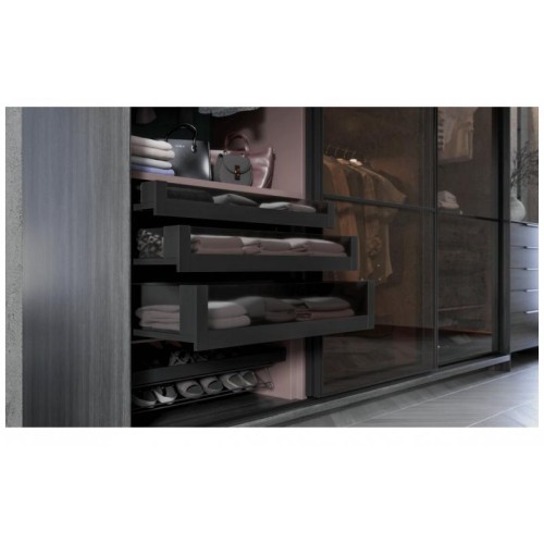 Полиця висувна для взуття GTV Elite 800 мм з доводчиком, чорна - 16043