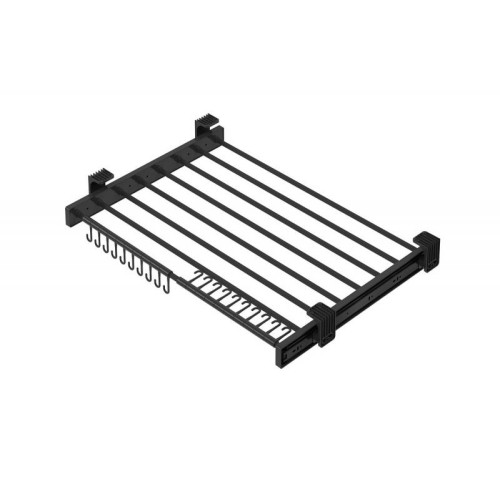 Висувна вішалка для штанів Starax, антрацит, 800 мм - S-6307-A