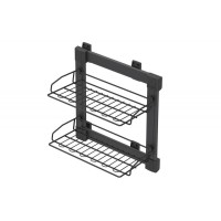 Полиця для взуття Starax 2-рівнева, права, антрацит