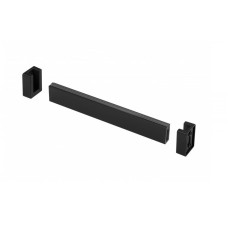 Штанга GTV Elite з антиковзною вставкою L-3000 мм + 2 кріплення без заглушки, чорна