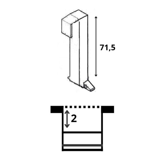 Органайзер універсальний з'єднувач профілю білий - 14158