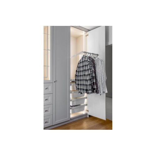 Пантограф з масляним витягом 645-910 мм Білий - Хром, до 8 кг - pg-st6083-10