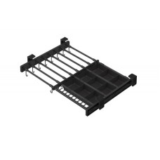 Вішалка для штанів та спідниць Starax 800 мм, антрацит