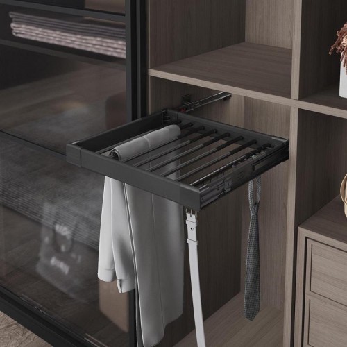 Вішалка для штанів Starax, сірий, 800 мм - S-6207-G