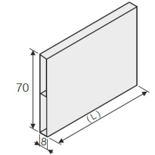 Органайзер универсальный Профиль пластиковый L=3000 мм Н=70 мм серый - 14159