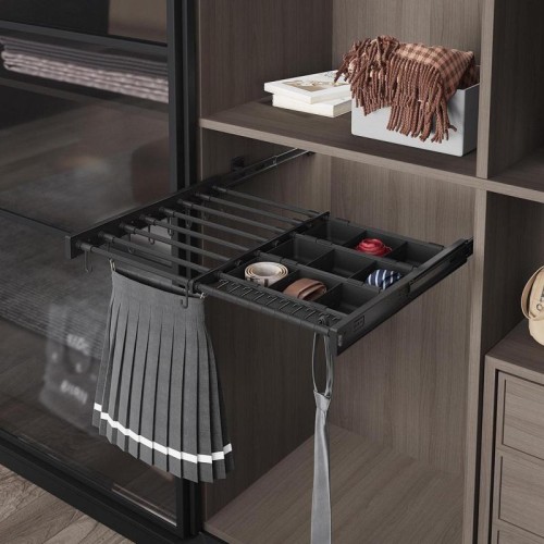 Вішалка для штанів та спідниць Starax 800 мм, антрацит - S-6318-A