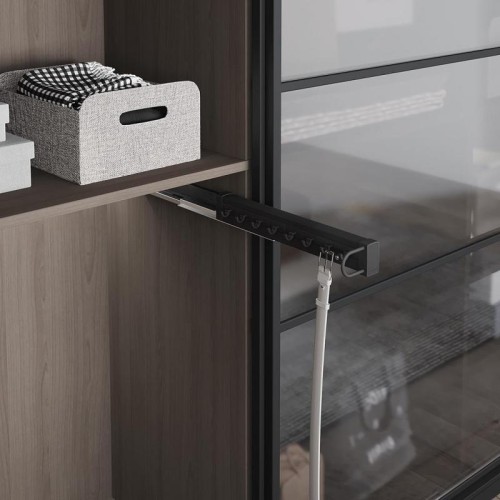 Тримач для ременів Starax S-6739-A, праве кріплення, антрацит, Soft Close - S-6739-A