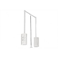 Пантограф GTV 545-700 мм із газовим амортизатором білий